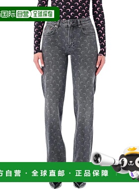 1h可退 MARINE SERRE 女士牛仔裤 25AWPA128BCDEN0006GR90直筒裤