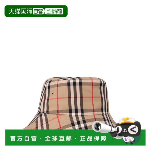 BURBERRY 女士帽子 8026927 CO 浅棕色 Vintage Check print buck