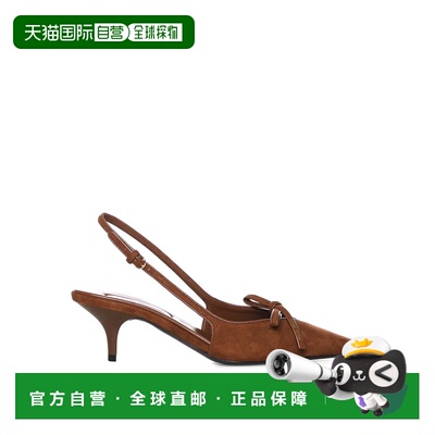 MIU MIU 女士高跟鞋 5I474E008F0316 SS2026 棕色 Suede Slingbac