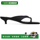 潮奢 凉鞋 toteme 黑色 1h可退 Satin 女士 Bow 261WAS0278FB0401