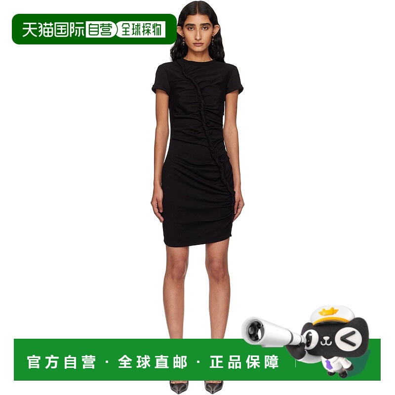 1h可退 潮奢 mcqueen 亚历山大 麦昆 女士 黑色 Washed Jersey 连