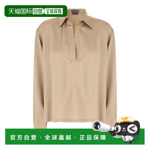 TOM FORD 女士T恤 FAX1720TS2144JBQ AW2026 驼色 【付后1h可退】