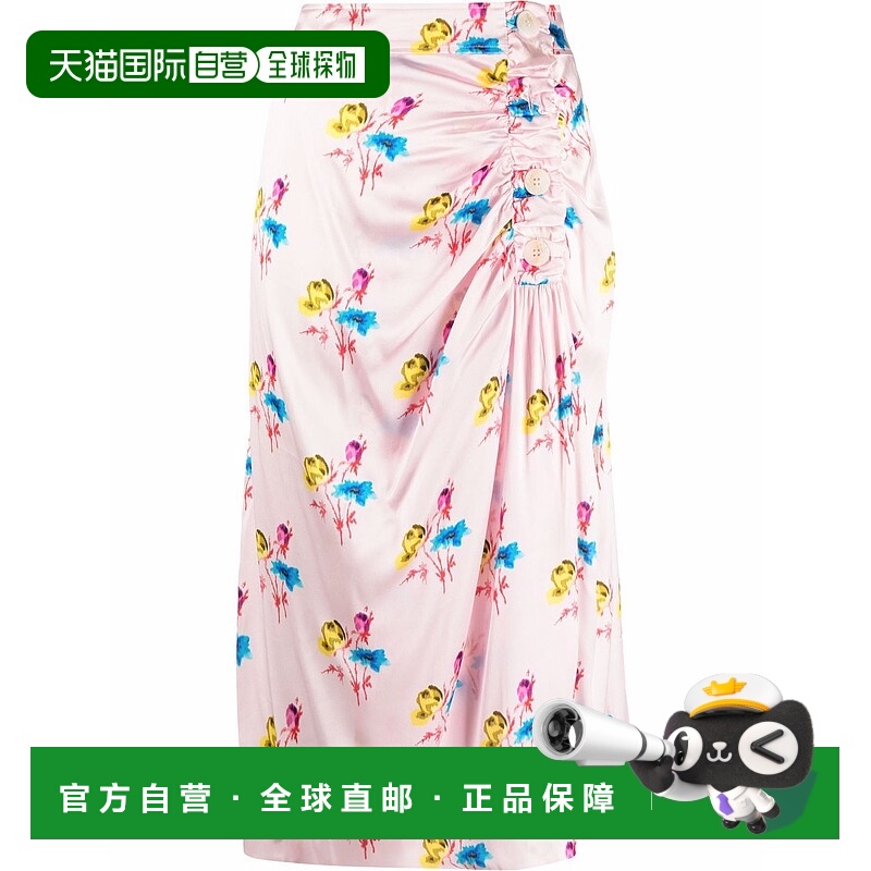 1h可退 GANNI 女士半身裙 F6873241 SS2022 浅紫色