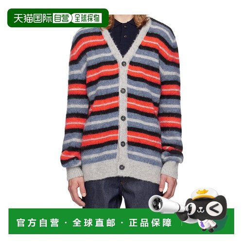 A.P.C. 男士针织毛衣 WPABHM22304PLB AW2024 花色 条纹图案开衫