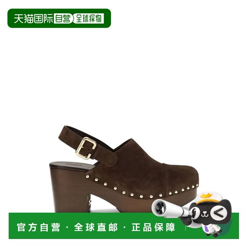 Chloe 蔻依 女士 ZUECO DESTALONADO MARRON ANTE DET DORADO 鞋
