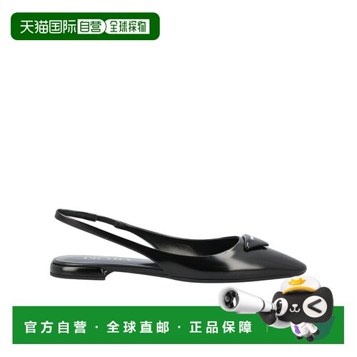 1h可退 PRADA 女士凉鞋 1F629O055F0002 AW2026 黑色 露跟平底凉