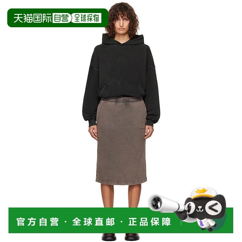 1h可退 潮奢 We11Done 女士 黑色 & 棕色 Layered Hoodie 连衣裙