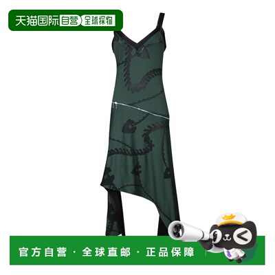BURBERRY 女士连衣裙 8088621B7830 SS2024 绿色 Asymmetric dres