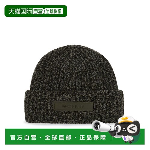 MONCLER 男士帽子 913B00042M3550P89 AW2025 军绿色针织帽