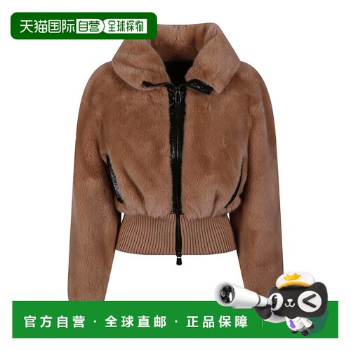 PINKO 女士西服 107040A3E7C73 AW2026 棕色 人造毛皮飞行员夹克