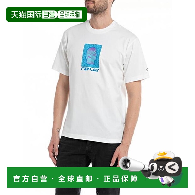 1h可退 潮奢 Replay 男士 T-Shir 印花T恤  舒适时尚