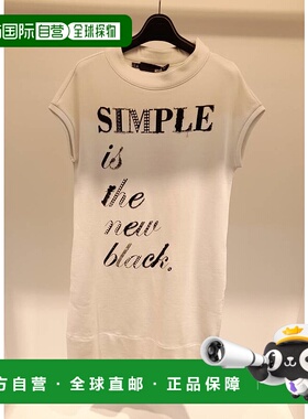 1h可退 MOSCHINO 女士T恤 W575501M3478A01 AW2021 白色 圆领连衣