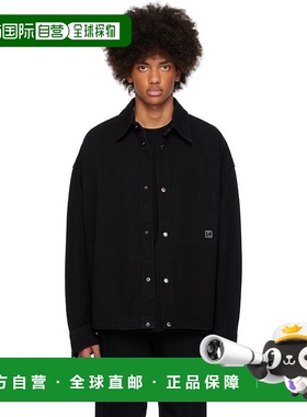 1h可退 潮奢 Wooyoungmi 吴阳米 男士 黑色 Pocket Detail 牛仔衬