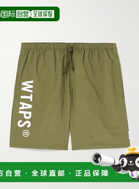 1h可退 潮奢 Wtaps 男士 直筒徽标印花尼龙抽绳短裤 241CWDTPTM08