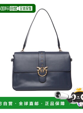 PINKO 女士单肩包 105067A0QOG08Q AW2025 蓝色翻盖单肩包 斜挎包