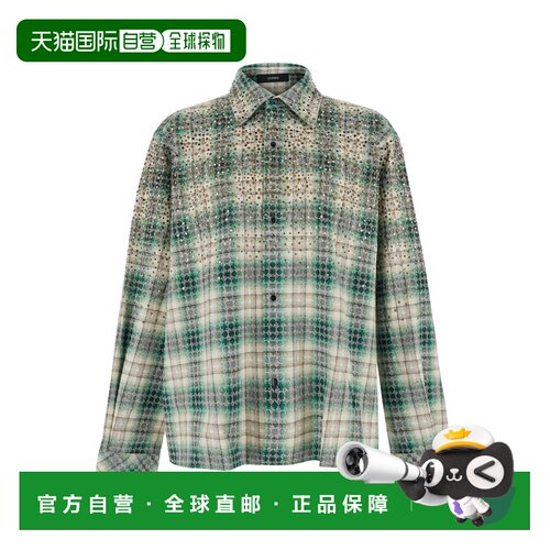 AMIRI 男士衬衫 AM426SH054004M AW2026 灰色 Fla【付后1h可退】