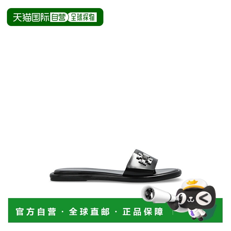 1h可退 TORY BURCH 女士拖鞋 1646760006 AW2025 黑色 T Lock sli