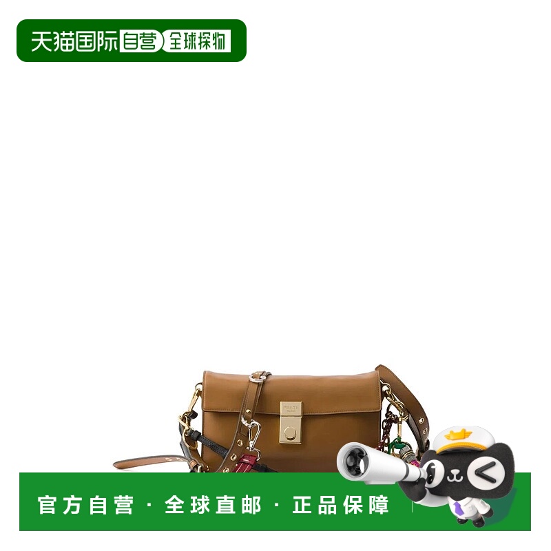 1h可退 PRADA 女士单肩包 1BD3792C6AF02Z8CARAMELN AW2025