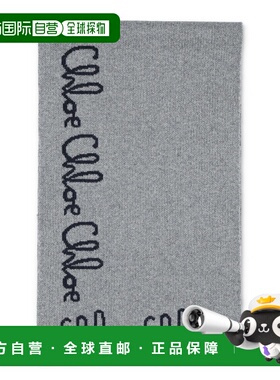 CHLOÉ 女童围巾丝巾 C20674A46 AW2025 灰色 矩形围巾