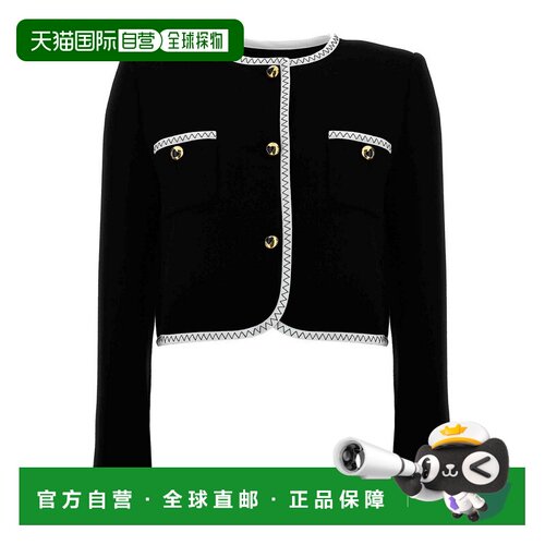 MOSCHINO 女士夹克 050655170555 AW2024 黑色 Crepe Short Jacke