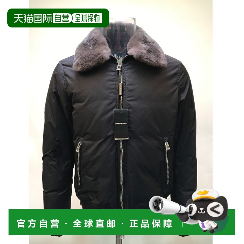 1h可退 EMPORIO ARMANI 男士外套 BNB08GC00K5 AW2024 黑色阿玛尼