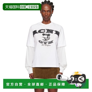 白色 恤 Acne Logo Layered 女士 艾克妮 Studios 潮奢 1h可退