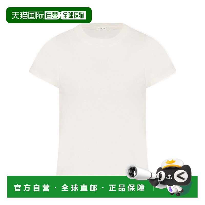 1h可退 THE ROW 女士T恤 7937K526OWH SS2025 米白色 Tori 棉质 T