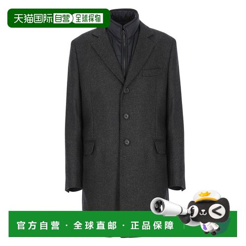 1h可退 潮奢 Fay 男士 羊毛和羊绒双层大衣 NAM53491390GAH