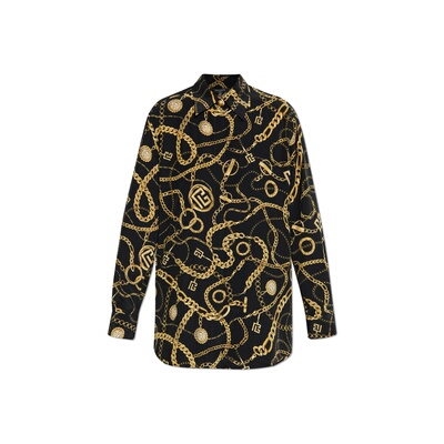 1h可退 香港直邮BALMAIN 女士衬衫 FF1HS435SF00EAD AW2025 黑色