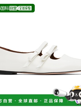 1h可退 潮奢 SHUSHU TONG 女士 白色 Double Bow 玛丽珍鞋 MWDDAC