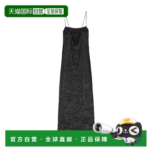 黑色 GANNI SS2024 F8689099 吊带连衣裙长裙 女士连衣裙