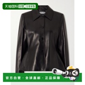 潮奢 女士 mcqueen 1h可退 亚历山大 麦昆 拼接皮革收腰夹克 8581