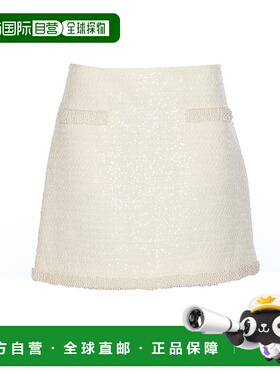 1h可退 SELF-PORTRAIT 女士半身裙 164SKCREAM SS2025 白色短裙
