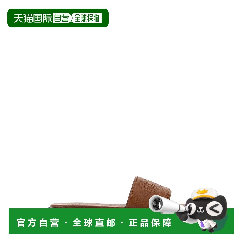 1h可退 FENDI 男士凉鞋 7X1753AQXCF0QB3 SS2025 驼色 Roma 皮革