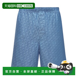 483C102A5231C545 短裤 AW2024 蓝色 DIOR Oblique 男士