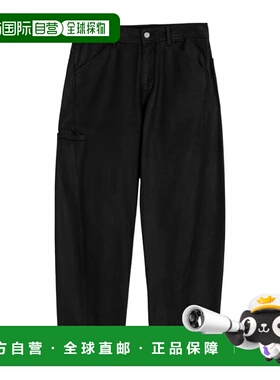 LEMAIRE 男士休闲裤 PA1102LD1031BK999 SS2025 黑色阔腿裤