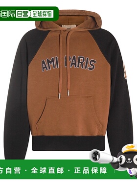 1h可退 潮奢 Ami Paris 男士 棕色黑色棉质卫衣 H25HSW7687472162