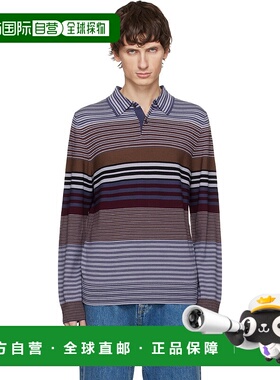 1h可退 潮奢 Paul Smith 男士 紫色 Merino Wool Stripe 长袖 Pol