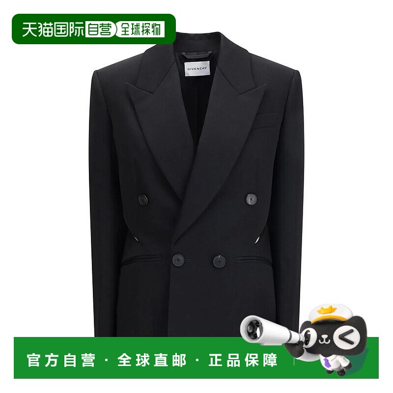 GIVENCHY 女士外套 BW30LZ15CT001 CO 黑色 开缝外套