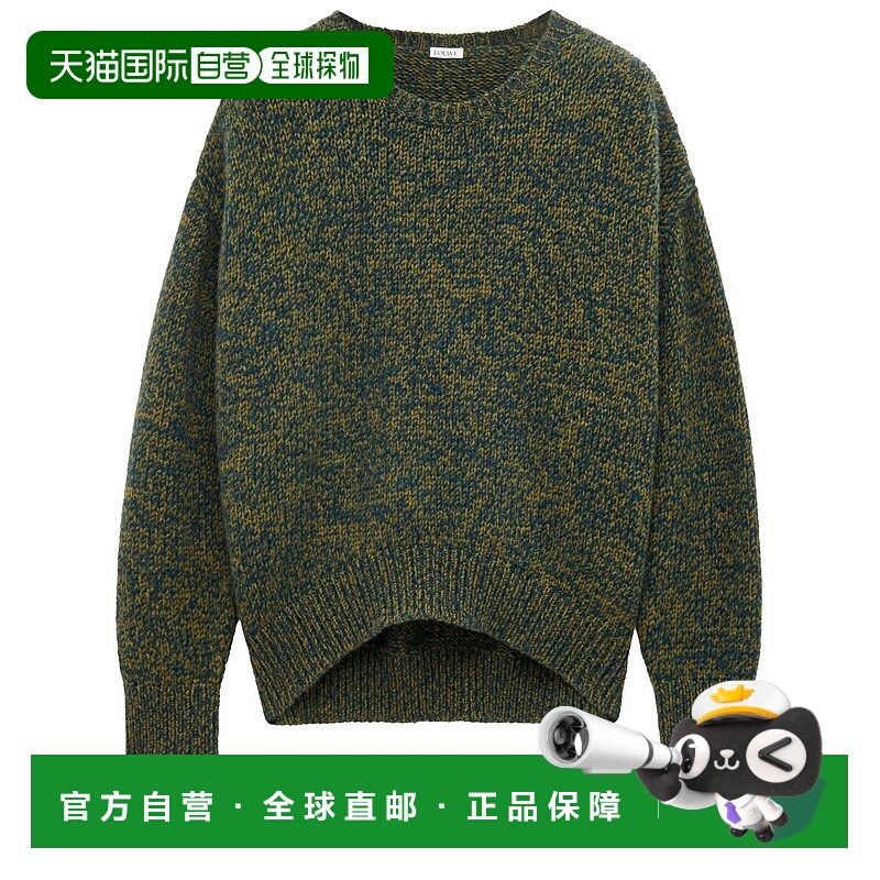 1h可退 LOEWE 女士针织衫 S540Y14KDS8426 SS2024 黑色 Trompe Lo