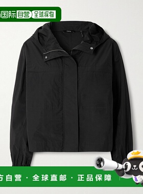 1h可退 潮奢 THEORY 希尔瑞 女士 连帽褶皱棉混纺紧身夹克 P05044