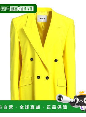 1h可退 潮奢 Msgm 女士 西装外套 yellow黄色 舒适时尚