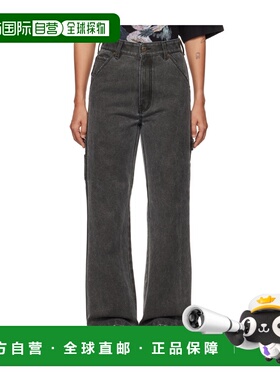 WE11DONE 女士牛仔裤 WDPT324265WBK AW2024 黑色 多口袋牛仔裤