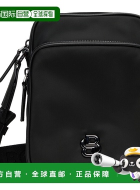 1h可退 潮奢 BOSS 波士 男士 黑色 Double B Monogram Twill Repo