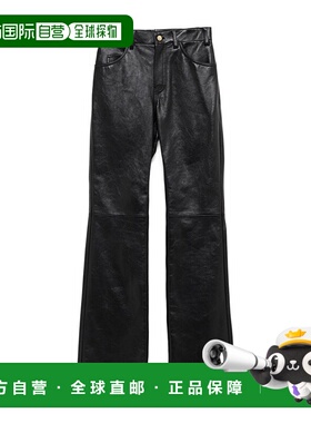 CELINE 女士休闲裤 2G526280D38NO SS2025 黑色 腰带袢休闲裤