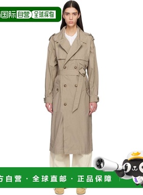 1h可退 潮奢 ISABEL MARANT 女士 驼色 Chilma 风衣 MA0488FAD1C0