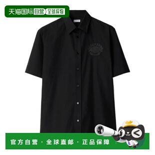 80953181 衬衫 AW2024 黑色 BURBERRY 徽标短袖 男士