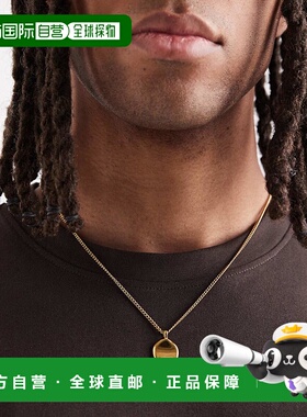 1h可退 潮奢 ASOS 男士 molten 设计防水不锈钢吊坠项链/吊坠(金)
