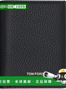 1h可退 潮奢 Tom Ford 汤姆 福特 男士 黑色 Grain Leather Foldi