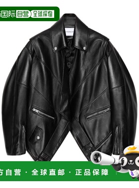 GIVENCHY 女士夹克 BW00UE604J001 SS2026 黑色 长袖皮夹克